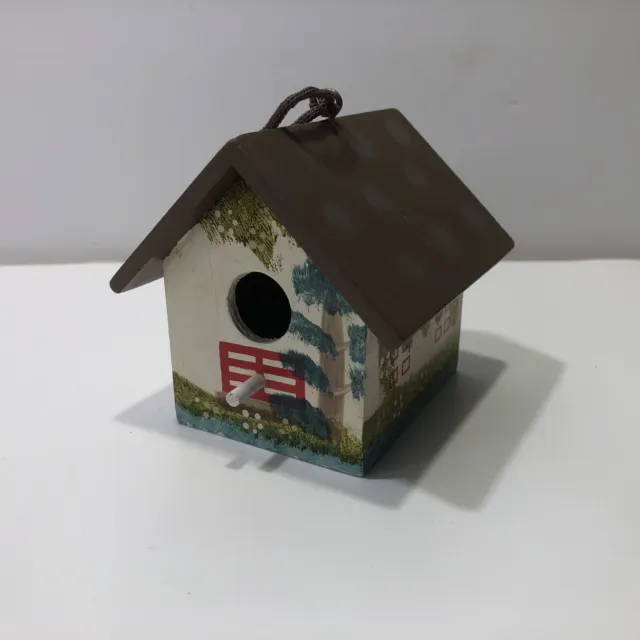 Birdhouse Decor Wood Bird Multicolor Handmade small