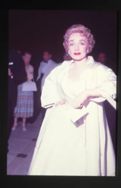 Marlene Dietrich 1950's Candid Glamour Red Lips Vintage Dupe 35mm Transparency