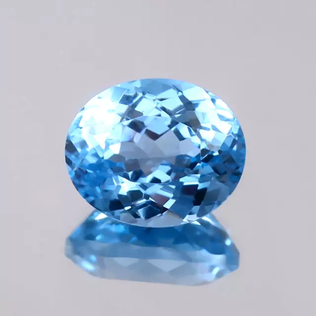 AAA Natural 4.1 Ct+ Flawless Brazilian Blue Aquamarine Loose Oval Gemstone Cut