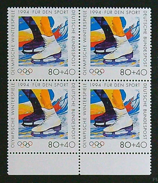 BRD / Bund 1994 MiNr. 1717-1720 postfrisch 4er Block mit Unterrand