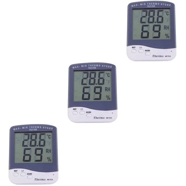 3 Pieces Thermometer Hygrometer Lcd Digital Elektronisch Raumthermometer Innen