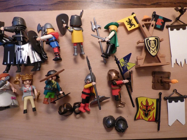 Playmobil Accessoire Chevalier Lot 2 Coffre-Fort + Trésor 15 Pièce d'or Gold