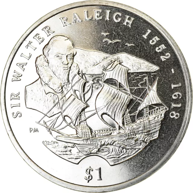 [#786893] Münze, BRITISH VIRGIN ISLANDS, Dollar, 2002, Franklin Mint, Sir  Walte 2