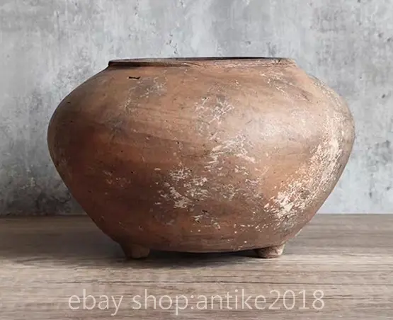 8.4" Old Chinese Ancient Neolithic Majiayao Culture Pottery Round Pot Jar Crock
