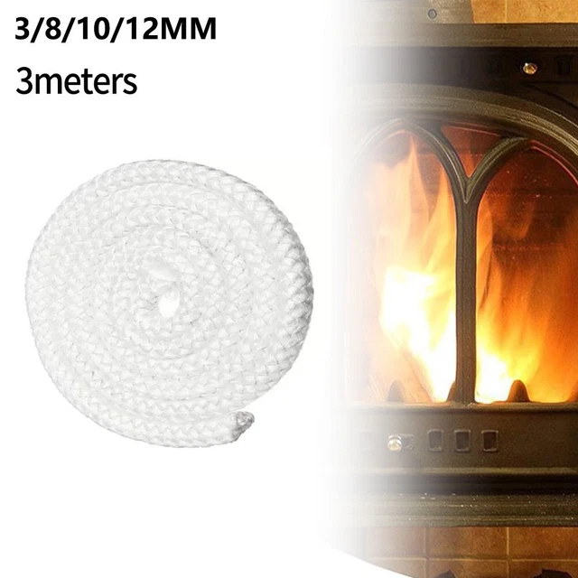Fibre de Verre Corde Joint Résistant au Feu Étanchéité Cheminée Blanc 8mm