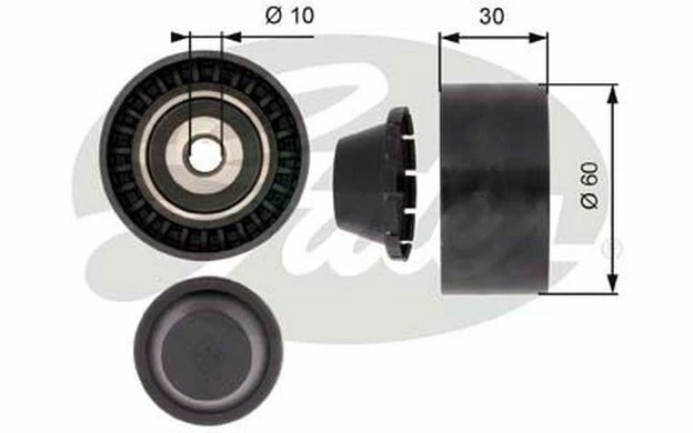 GATES Galet enrouleur pour NISSAN QASHQAI RENAULT ESPACE MEGANE SCÉNIC T36380