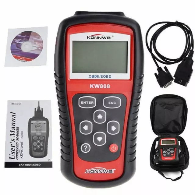 Lecteur Code Diagnostic Kw808 Diagnostic Obd2 Scanner Instrument Analyse OBDII