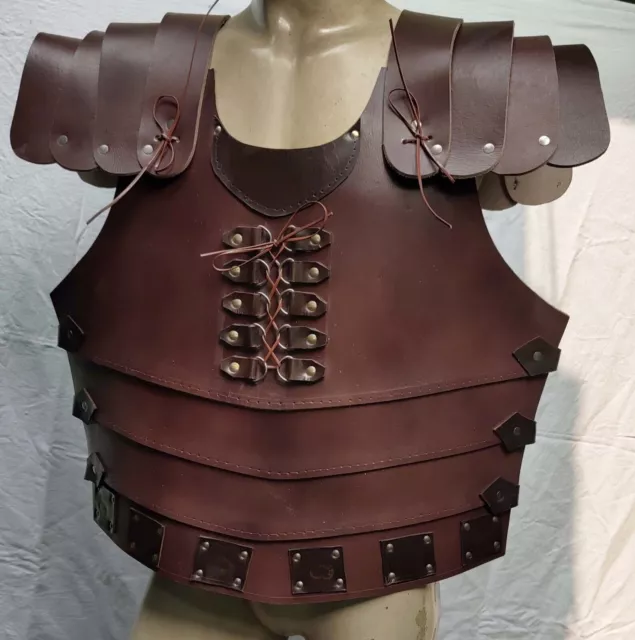 Medieval Roman Greek Leather Armor Jacket Vest / Knight Crusader Leather Handmad