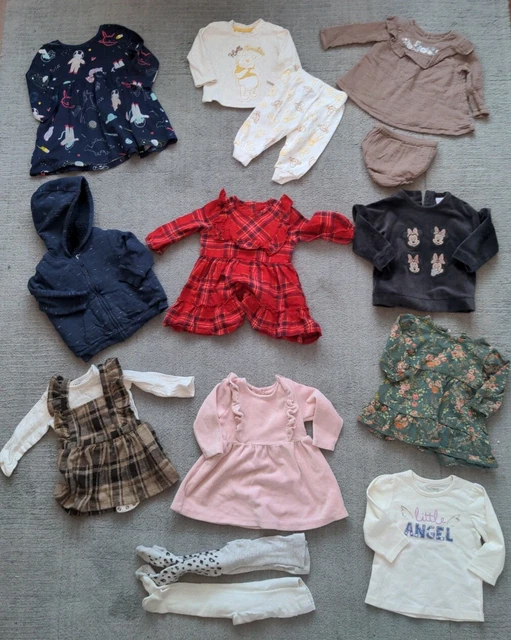 Pacchetto massiccio bambine 3-6 mesi vestiti abiti abiti outfit ecc.