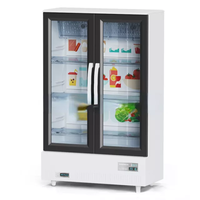 1:12 Scale Dollhouse Double Door Refrigerator Miniatures Kitchen Accessories