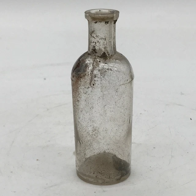 Antique Early Vintage Clear Glass Bottle Collectable