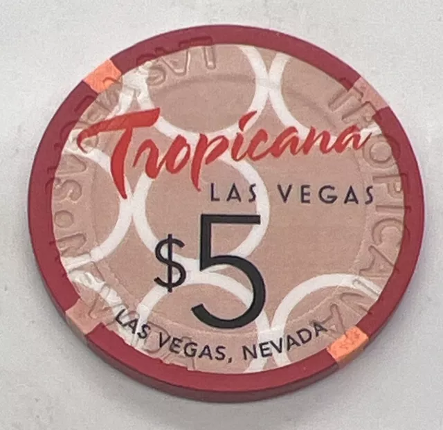 Tropicana Hotel Casino $5 Chip - Las Vegas Nevada 2010