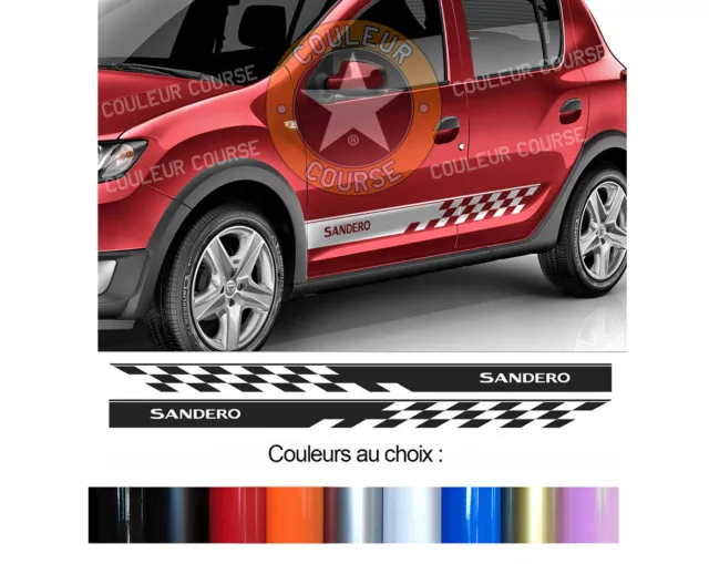 2 X Bandes Portes Bas De Caisse Pour Dacia Sandero Autocollant Sticker Bd435-5