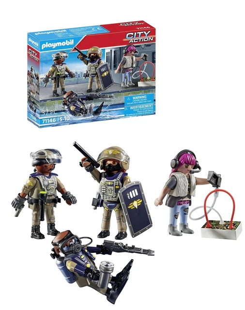 Playmobil City Action 9043 pas cher, SWAT Véhicules des Forces Playmobil City Action 9043 pas cher, SWAT Véhicules des Forces