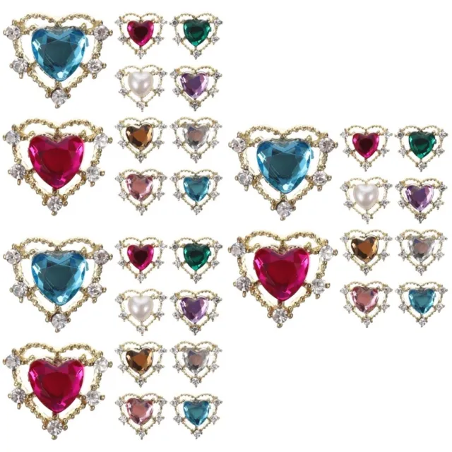 30 pz macchie di cuore manicure decorazione unghie gioielli ragazza