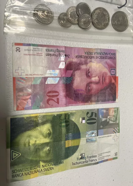 swiss Franc paper money