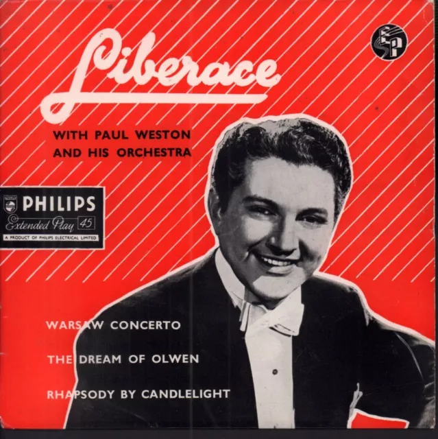 Liberace Warsaw Concerto 7" vinyl UK Philips ep in pic sleeve BBE12025