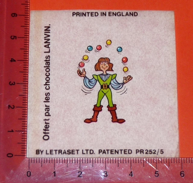 1977 Lanvin Chocolate Decal Decal For Circorama Circus Letterset