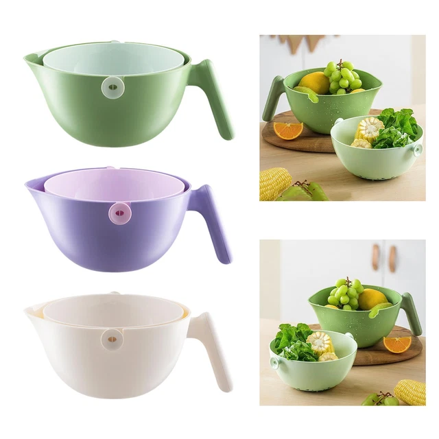 Veemoon 1 Bol Mélangeur Vintage En émail Pour Laver Le Riz Et