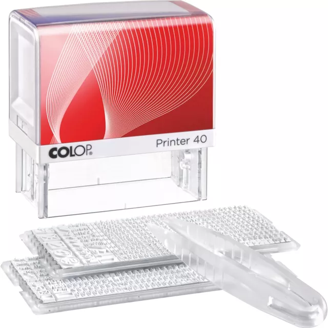 COLOP Printer 40/2 Set - Black Ink   100912   59x23mm DIY Stamp Kit   Create You