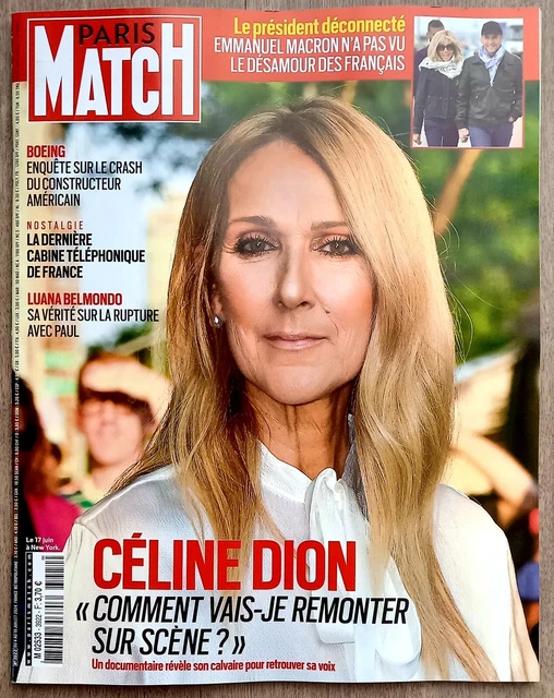 PARIS MATCH CÉLINE Dion juillet 2024 n° 3922 EUR 11,00 PicClick FR