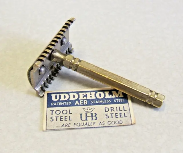 Vintage Open Comb EMPIRE REG DESIGN 20546 Double Edge Safety Razor 1930'S USA