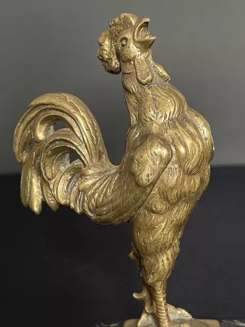 Antike Bronze Figur ~ Statue ~ Hahn ~ Gockel ~ Tier ~ Jugendstil ~ Art Deco