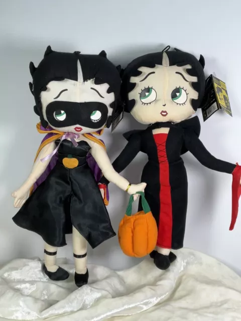 Kellytoy Halloween Betty Boop Pumpkin Trick Or Treat & Gothic Lot Of 2