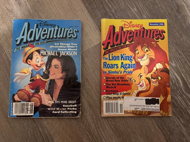 LOT OF 2 Vintage Disney Adventures Magazine (Lion King and Michael Jackson) LOT OF 2 Vintage Disney Adventures Magazine (Lion King and Michael Jackson)