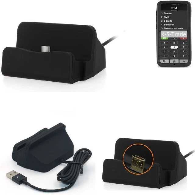 Station D’accueil Chargeur USB-C Pour Doro 8100 – Support Bureau, Câble 90 Cm – Neuf