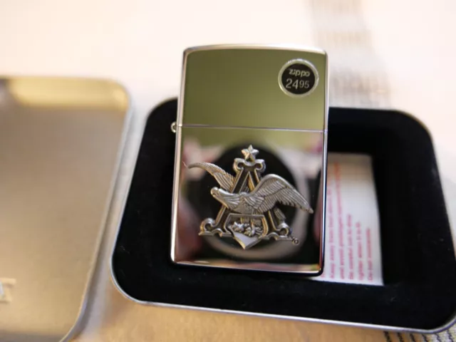 Zippo Budweiser Anheuser Busch Eagle Lighter 1998