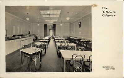 Glens Falls New York NY YMCA Cafeteria 1923 Used Real Photo Postcard