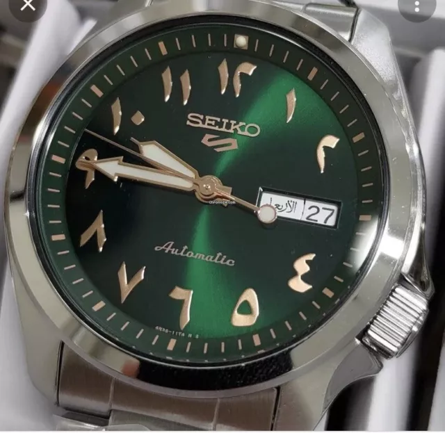 SEIKO 5 WATCH Arabic Special Edition Middle East Exclusive Green Dial  SRPH49K1 EUR ,00 - PicClick IT