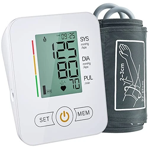 Monitor de presión arterial máquina de presión arterial puño extra grande parte superior del brazo BP C...