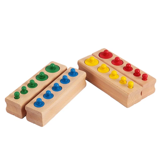 Blocs De Cylindres à Boutons, Jouet Montessori, Prise Pour Bébé à L'école