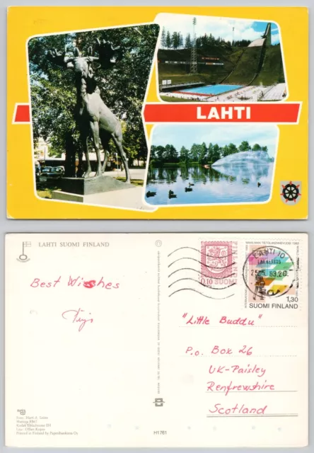 c23818  Lahti  Finland  postcard 1983 stamp