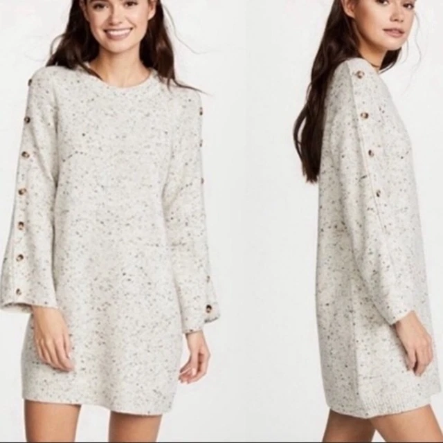 Madewell Donegal Button Sleeve Sweater Dress - XXS