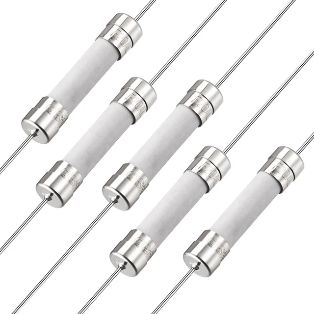 Fusibles Coup Rapide Fil Conducteur Fusibles Céramique 6mm x 32mm 250V F20A 5Pcs