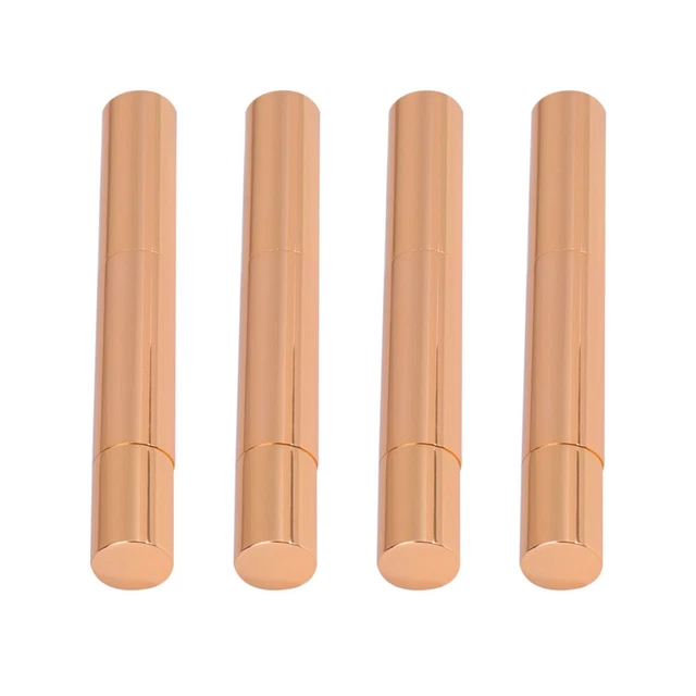 4 piezas Tubos de pestañas portátiles para el viaje Aplicador de lápiz labial Tubo