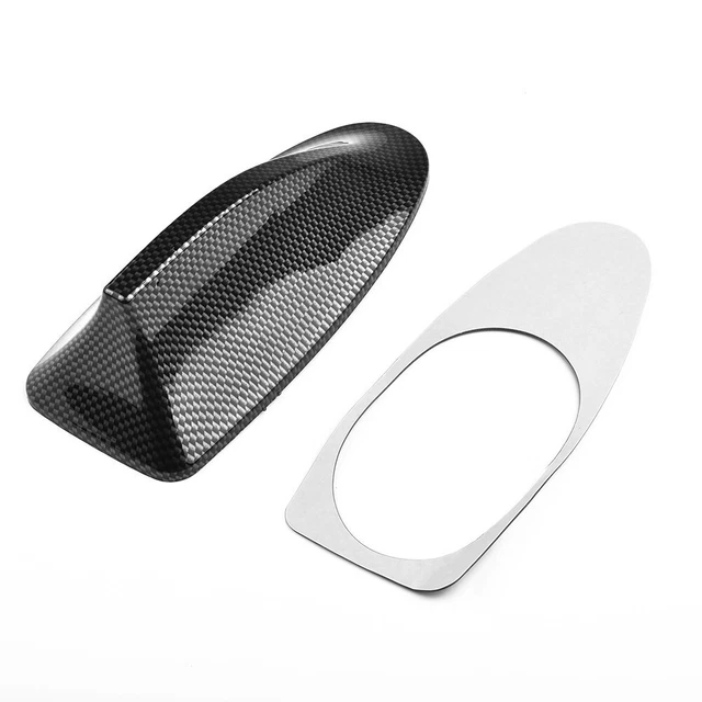 Psler Universale Auto Impermeabile Pinna di Squalo Antenna Segnale Radio FM/AM Accettabile(Nero Scuro