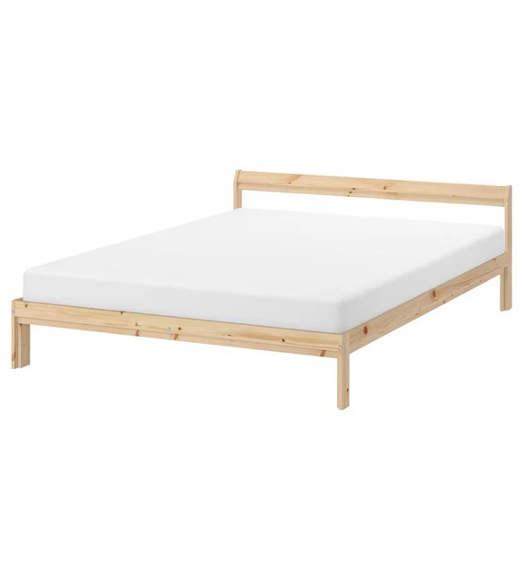 IKEA NEIDEN STANDARD Double Bed Pine Wood Frame With Slats £120.00