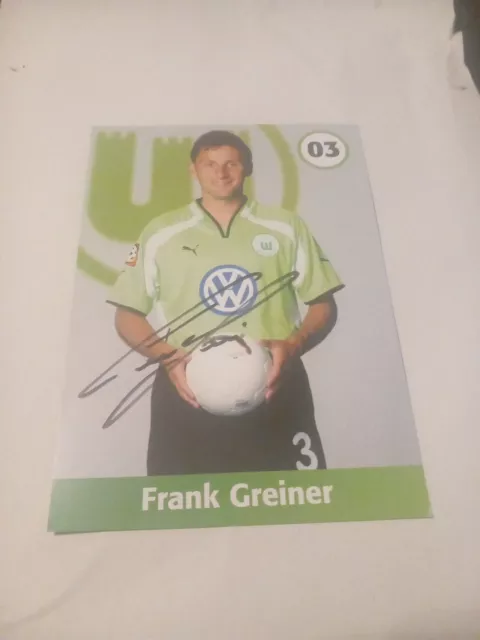 Cartolina firmata Frank Greiner VfL Wolfsburg NUOVA