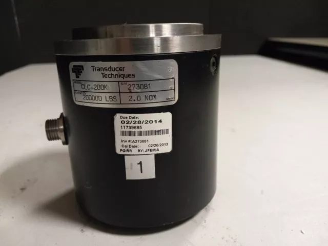 TRANSDUCER TECHNIQUES CLC-200K 200,000lbs. Low Profile Compression Load Cell