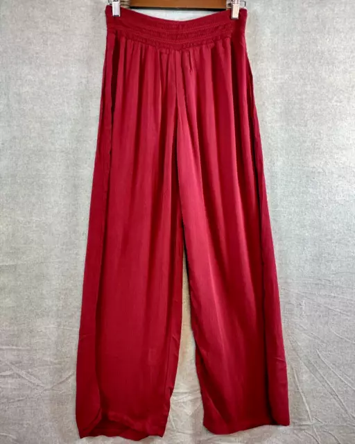 VINTAGE 90S NO BOUNDARIES Pants Womens MEDIUM Red Pull-On Pants Wide Leg  £19.71 - PicClick UK