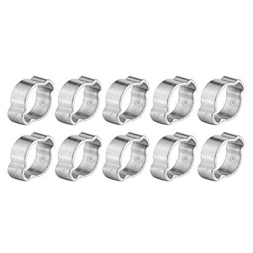 Collier de serrage10pcs collier de serrage à deux oreilles en acier inoxydabl...