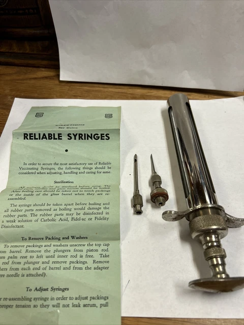 Vintage Reliable Syringe “as is” Neat Old Tool