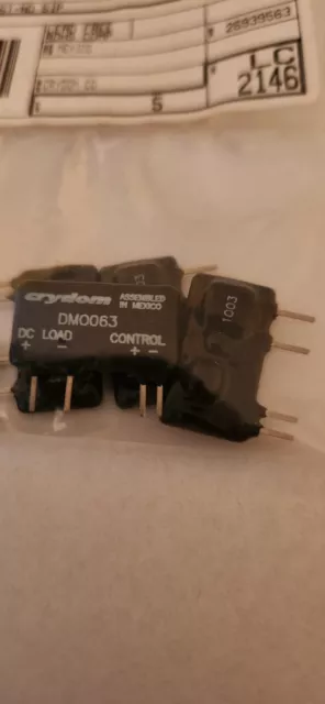 5 pc Crydom DMO063 Solid State Relay - SSR 60 Vdc/3A,3-10Vdc,ZC  NEW