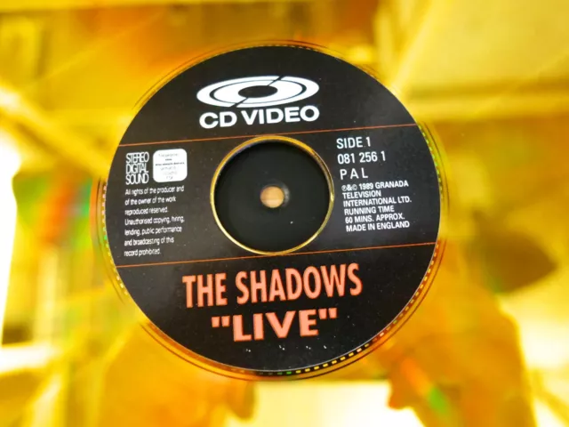 The Shadows At Their Very Best Live Ld Pal Laserdisc Ex Cover Ex Original 1989 3