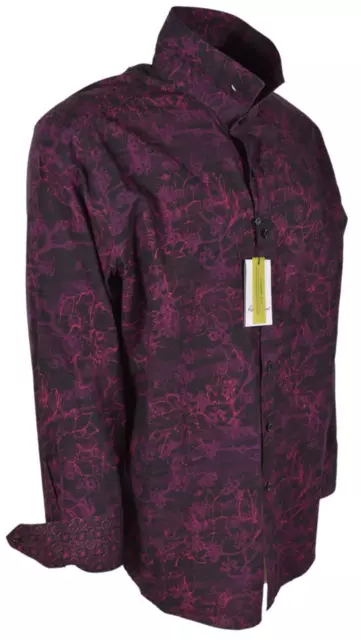 NEW Robert Graham $228 MUNRO Floral Wine Button Down Sports Dress Shirt 4XL