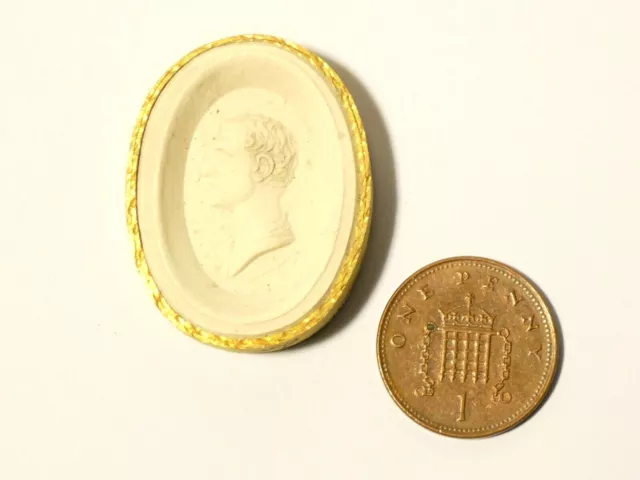 19thC Man's Bust Plaster Tassie Intaglio Classic Cameo Grand Tour #T137 2